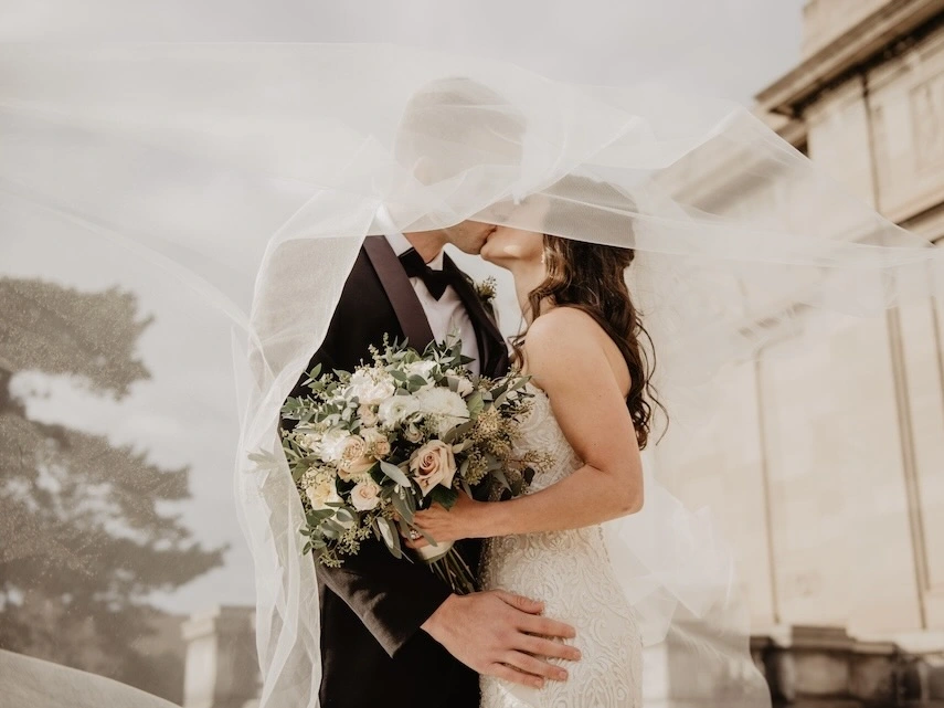 A couple getting married.