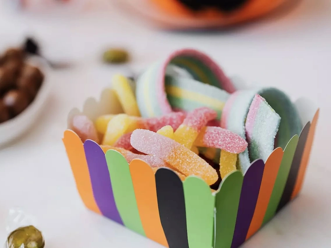 A box os weets and candies.