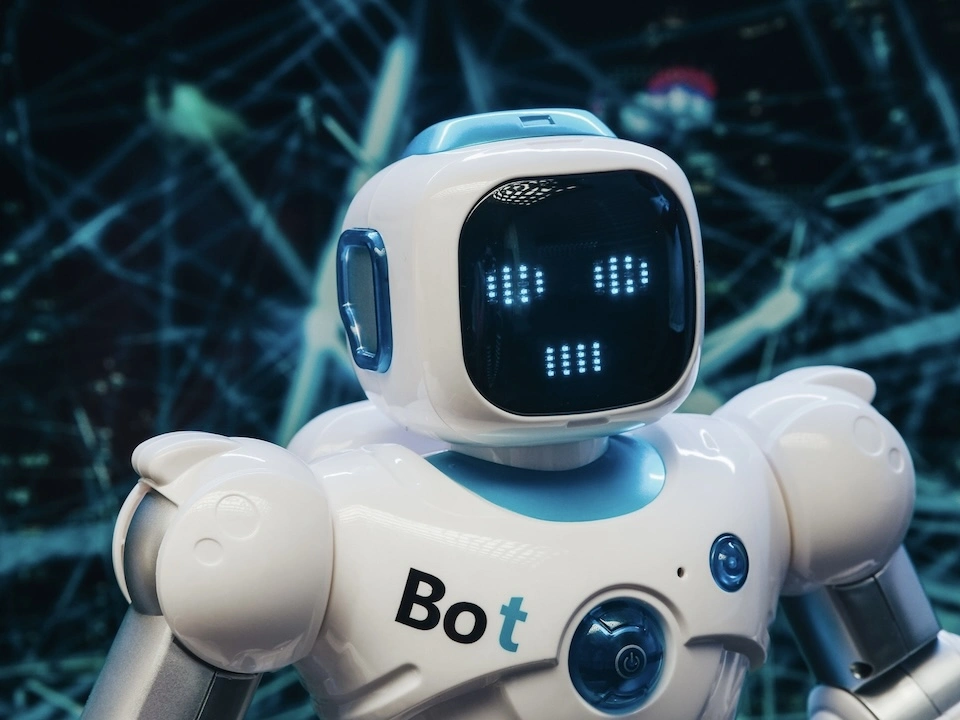 A smiling robot.